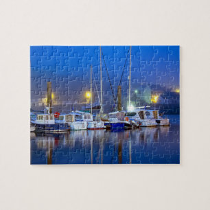 Harbour Port Boats Yachts Ocean Zee Reflections Legpuzzel