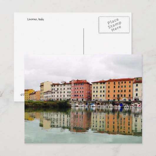 Harbour Reflections Briefkaart (Voorkant / Achterkant)