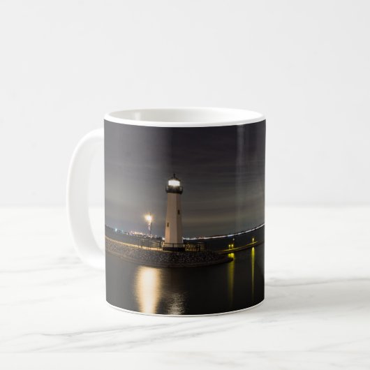 Harbour Rockwall Lighthouse Coffee Mok (Voorkant links)
