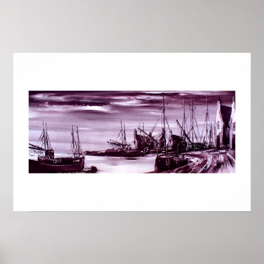 Harbour 's nachts poster (Voorkant)