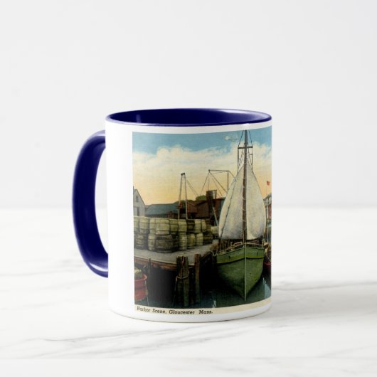 Harbour Scene, Gloucester, MA Mok (Voorkant links)