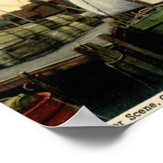 Harbour Scene, Gloucester, MA Poster (Hoek)