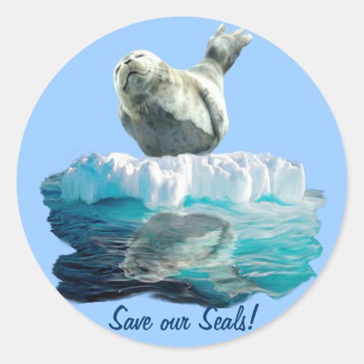 HARBOUR-SEAL PUP Wildlife-supporter Sticker (Voorkant)