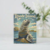 Harbour Seal Rhode Island Briefkaart (Staand voorkant)