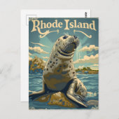 Harbour Seal Rhode Island Briefkaart (Voorkant / Achterkant)