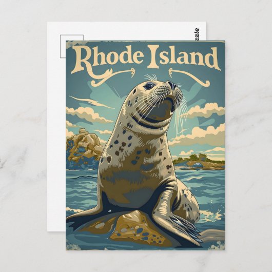 Harbour Seal Rhode Island Briefkaart (Voorkant / Achterkant)