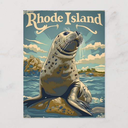 Harbour Seal Rhode Island Briefkaart (Voorkant)