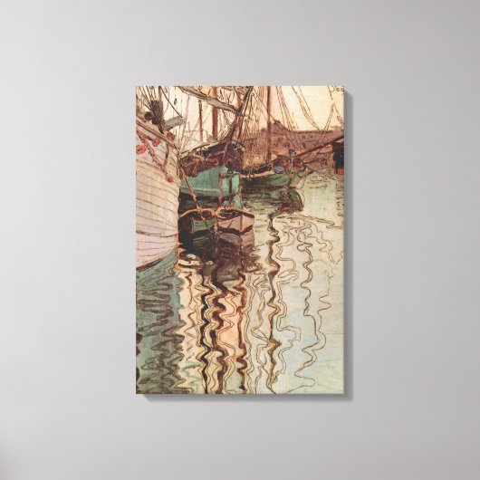 Harbour van Trieste door Egon Schiele, Kunst Canvas Afdruk (Voorkant)