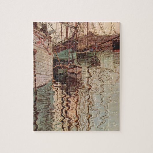 Harbour van Trieste door Egon Schiele, Kunst Legpuzzel (Verticaal)