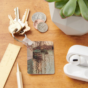 Harbour van Trieste door Egon Schiele,  Kunst Sleutelhanger