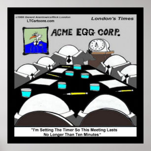 Hard boiled Corporate Meeting Funny Poster
