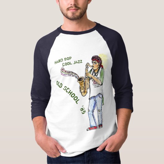 Hard Bop, Cool Jazz, Old School 3/4 Jersey T-shirt (Voorkant)