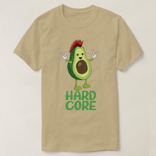 Hard Core Avocado Funny 1 T-shirt (Design voorkant)