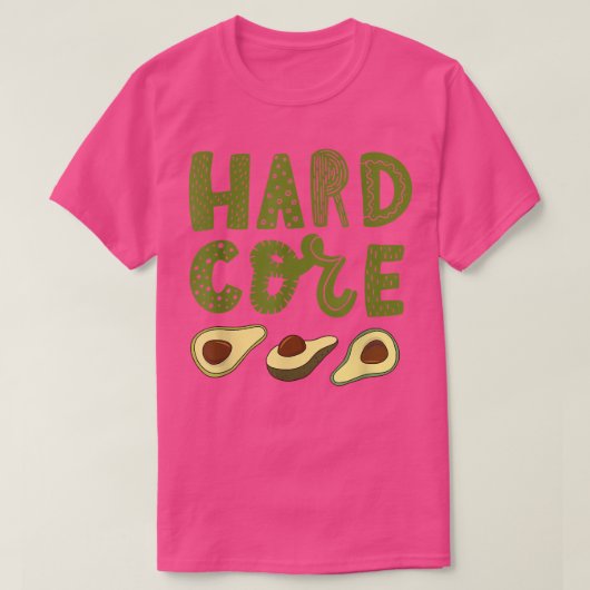 Hard Core Avocado Funny T-shirt (Design voorkant)