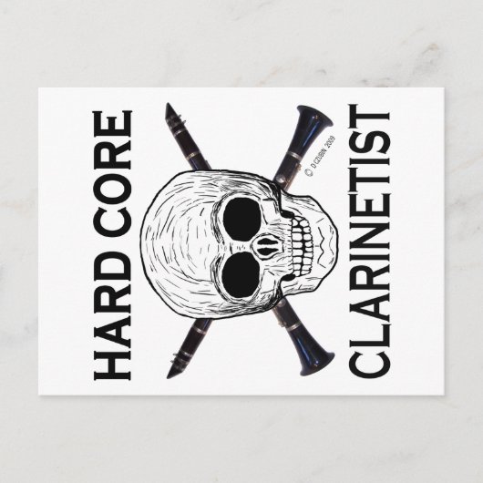 Hard Core Clarinetist Briefkaart (Voorkant)