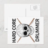 Hard Core Drummer Briefkaart (Voorkant / Achterkant)