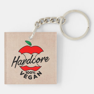 Hard Core Vegan, Apple Core Vegan, Hardcore Vegan Sleutelhanger
