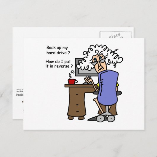 Hard Drive Back Briefkaart (Voorkant / Achterkant)