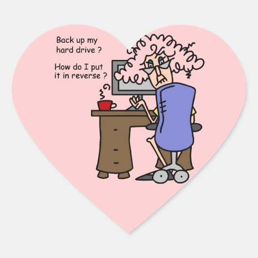 Hard Drive Back Hart Sticker (Voorkant)