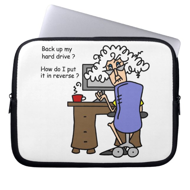 Hard Drive Back Laptop Sleeve (Voorkant)