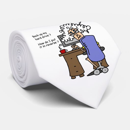 Hard Drive Back Stropdas (Opgerold)