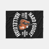 Hard Fought Hallelujah Boxing Gloves Christian Box Fleece Deken (Voorkant (Horizontaal))