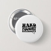 Hard Fought Hallelujah Cross Heart Sparkle Art Ronde Button 5,7 Cm (Voorkant /achterkant)
