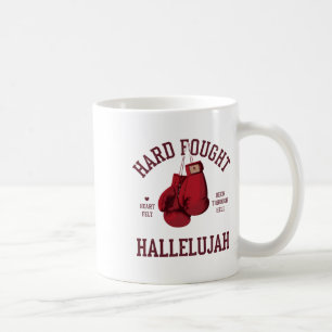 Hard Fought Hallelujah Roze Strik Bokshandschoenen Koffiemok