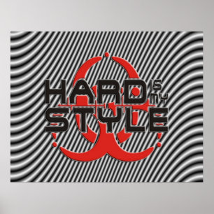 hard is mijn stijl strepen hardstijlmuziek poster