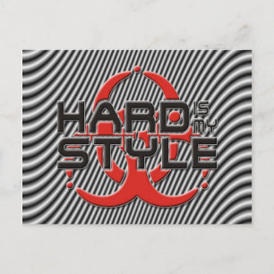 hard is mijn stijl - strepen   hardstylemuziek briefkaart
