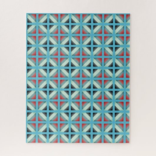 Hard Moeilijk Kleurrijk Blauw Roze Koraal Gradiënt Legpuzzel (Verticaal)