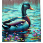 Hard Pastel Dr Awing Mallard Duck Douchegordijn (Voorkant)