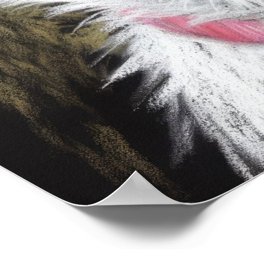 Hard Pastel Drawing Terrier Poster (Hoek)