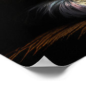 Hard pastel tekening langharige kat poster (Hoek)