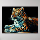 Hard Pastel Tekening Leopard II Poster (Voorkant)