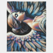 Hard Pastel Tekening Mooie Engel Fleece Deken (Voorkant)