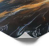 Hard Pastel Tekening Stormy Waves Poster (Hoek)