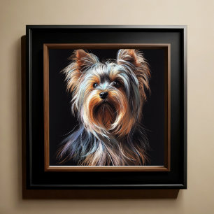 Hard Pastel Tekening Yorkshire Terrier Yorkie Poster