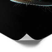 Hard Pastel Tekening Zebra Poster (Hoek)