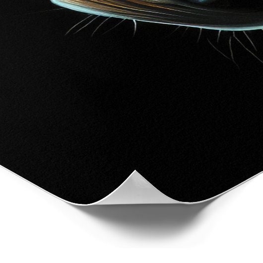 Hard Pastel Tekening Zebra Poster (Hoek)