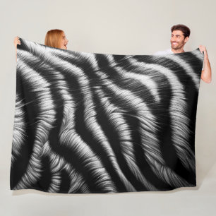 Hard Pastel Zebra op zwart Fleece Deken