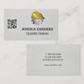 Hard Pet Gear Logo | wit leer | QR-code Visitekaartje (Voorkant / Achterkant)