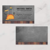 Hard Pet | Gereedschap | Houten Leren Achtergrond Visitekaartje (Voorkant / Achterkant)