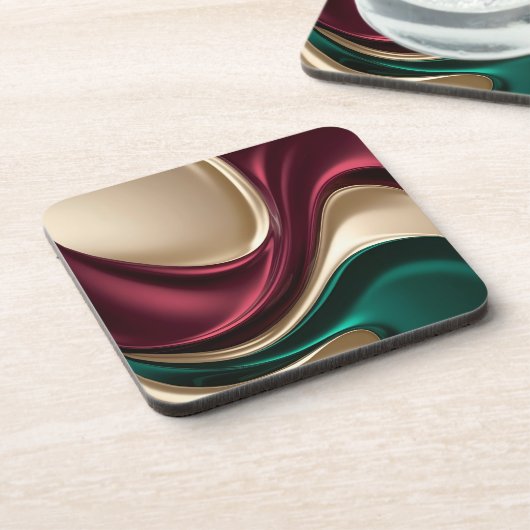 Hard plastic coaster in stylish graphic bier onderzetter (Linkerzijde)