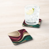 Hard plastic coaster in stylish graphic bier onderzetter (Rechterzijde)