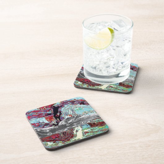 Hard Plastic Coaster – Strata Pulse Bier Onderzetter (Rechterzijde)