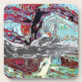 Hard Plastic Coaster – Strata Pulse Bier Onderzetter (Voorkant)