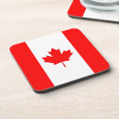 Hard plastic coaster with flag of Canada Bier Onderzetter (Linkerzijde)