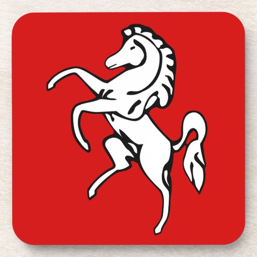 Hard plastic coaster with flag of Kent County Bier Onderzetter (Voorkant)