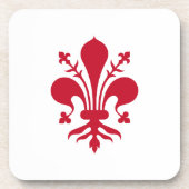 Hard plastic onderzetter met de vlag van Florence, (Voorkant)